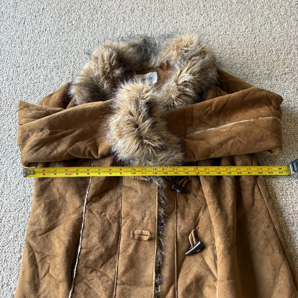 Avenue Faux Suede Shearling Coat – Penny Lane Style – Size 14/16 - Picture 10 of 11